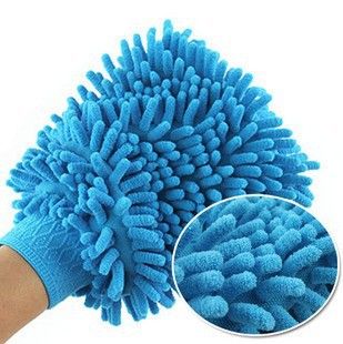 3月新品 超细纤维 单面无包装雪尼尔手套清洁巾百洁布抹布擦桌布 擦车手套