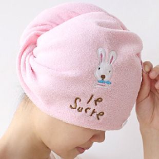 自产自销 kt02 创意家居 可爱卡通咪兔超强吸水干发帽 神奇干发巾