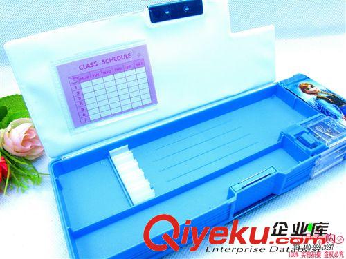 文体用品 双面文具盒多功能学生带转笔刀9.9 十元店货源  义乌百货批发