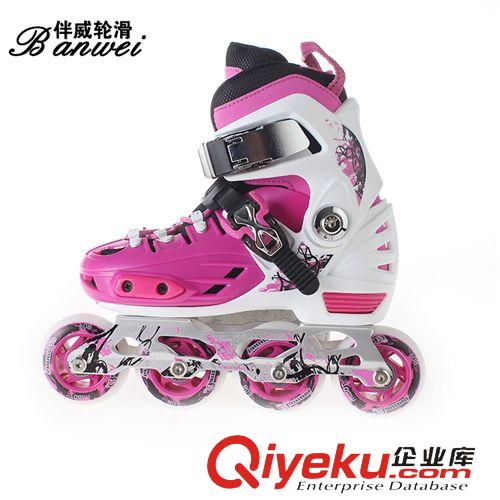 轮滑鞋 新款zpBW-135 伴威轮滑鞋溜冰鞋男女直排成人速滑旱冰鞋滑冰鞋