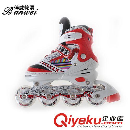 轮滑鞋 新款zpBW-127 伴威轮滑鞋溜冰鞋男女直排成人速滑旱冰鞋滑冰鞋