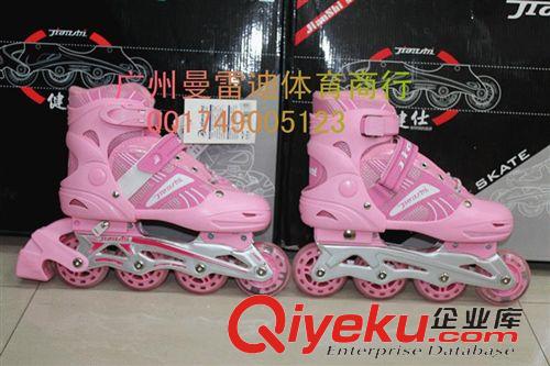 健仕轮滑系列 广东总代理 批发 健仕溜冰鞋864 PU单轮闪光 铝支架 可调旱冰鞋