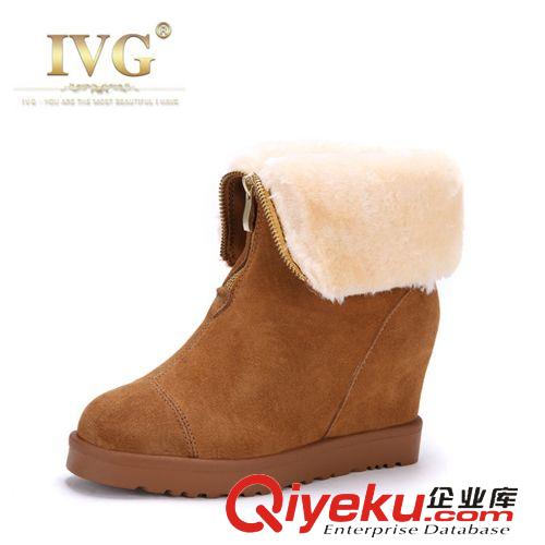 ivg IVG欧美明星款内增高 拉链款 坡跟 高跟保暖时装靴 舒适鞋子批发