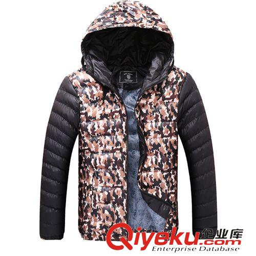 棉衣 EJE秋冬季男士时尚迷彩棉衣修身韩版厂家直销可贴牌 AD 6066