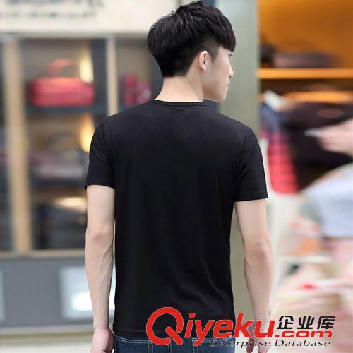男式T恤 2015新品t恤男士短袖夏季韩版修身纯棉男式t恤圆领潮流印花T恤衫