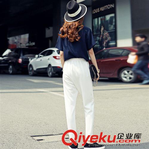 3 2015夏新款时尚气质韩版套装女韩版T恤 哈伦裤两件套潮