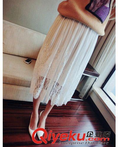 裙子 2015春装新款韩版女装ts蕾丝半身裙长裙