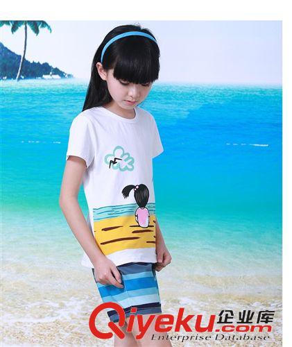 新款五 2015夏季新款亲子装 沙滩卡通短袖短裤套装家庭装
