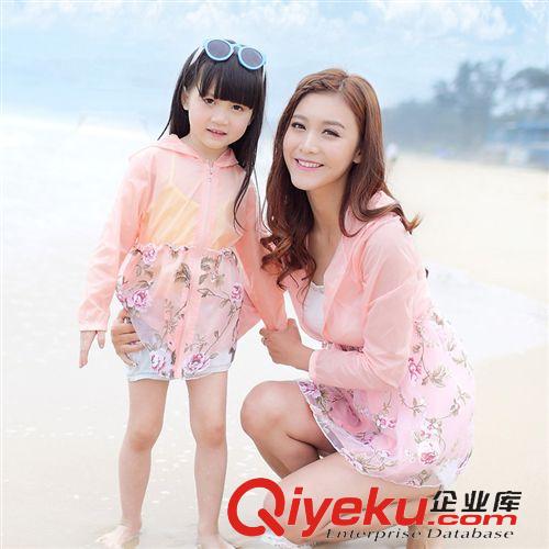 新款五 2015夏季新款亲子装 韩版女长袖中长款防晒衣外套母女装