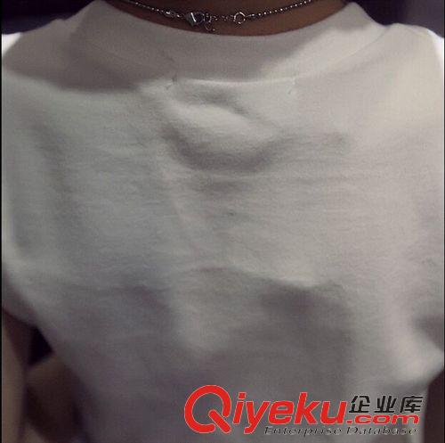 T桖 2015春装新款女装韩版3D刺绣小老鼠加厚修身短袖T恤女学生打底衫