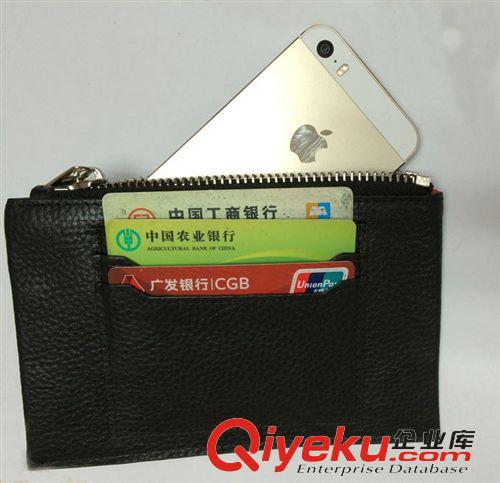 一件代发gd皮具 新款韩版迷你牛皮手机包男横款硬币零钱包卡套zp手拿拉链小卡包