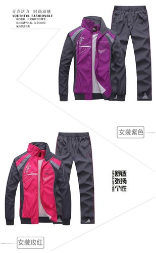 运动套装 2015新款运动套装男/女情侣装休闲套装 学校团体运动套装一件代发
