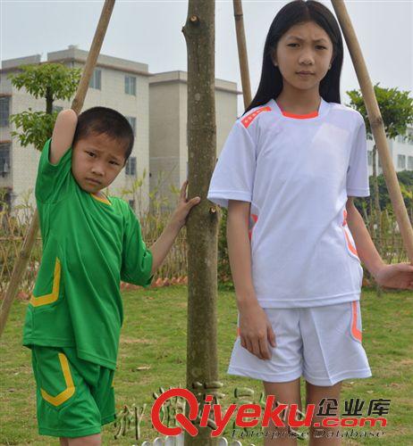 足球服（无标） 批发zp全空白儿童足球服套装光板中小学生足球衣训练比赛服可印