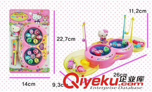 儿童玩具 韩国正品hello kitty 玩具 凯蒂猫钓鱼玩具套装(磁性钓鱼