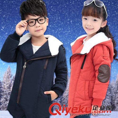 女童区 一件代发 2015韩版冬款童装 男女童北极绒拉链带帽款棉衣外套