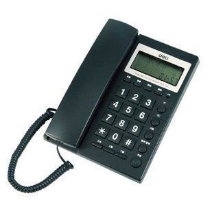 电话座机 得力电话机 785电话机通话清晰不绕线 办公家用必备 带来点显示