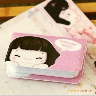 可爱包包 T  韩国时尚卡通卡包 妞子系列12卡位卡包 定制印字印LOGO