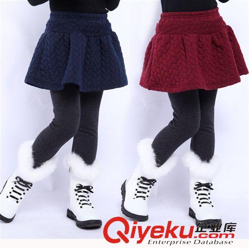 冬装 童装一件代发冬季加绒加厚打底裤韩版中大女童假两件长裤厂家直销