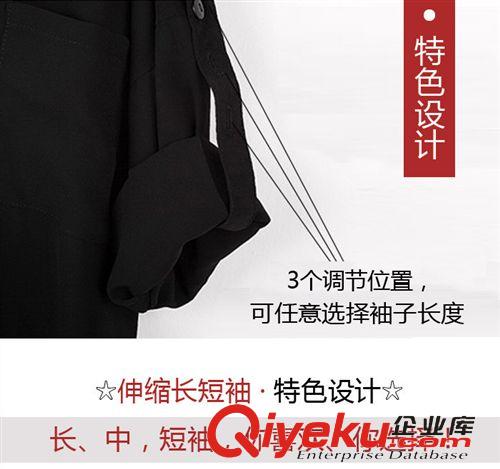 雪纺蕾丝衫 2015夏季新款雪纺衫 韩版长袖宽松大码中长款女装衬衣（送吊带）