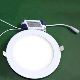 LED超薄面板灯 厂家直销新款暗装超薄LED面板灯9W圆形LED面板灯LED灯具批发