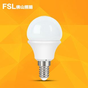 LED球炮/E14螺口 fsl佛山照明led球泡灯3w灯泡 节能室内照明 e14螺口超亮光球泡灯