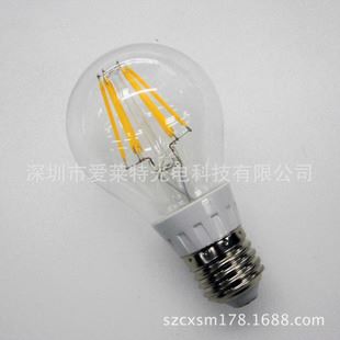 LED球泡 LED灯丝灯 钨丝灯 LED球泡灯 蓝宝石4W4根灯丝 恒流宽压 厂家批发