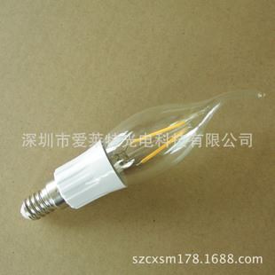 LED球泡 LED灯丝蜡烛灯 2W拉尾灯丝灯 蓝宝石 替代钨丝灯 LED灯丝灯泡