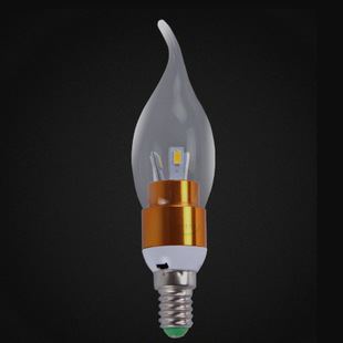 tj促销（爆款） LED三叶草蜡烛灯 3W高质蜡烛灯 拉尾蜡烛灯 E14小螺口 节能环保灯