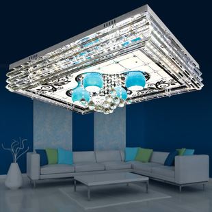 卧室方形水晶灯 LED吸顶灯 节能水晶客厅灯 现代简约餐厅灯书房卧室吸顶灯具9514