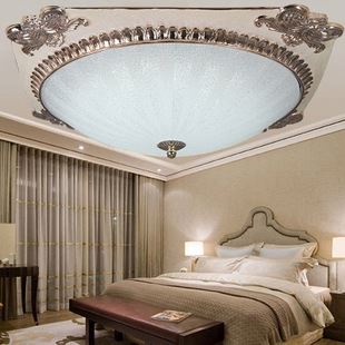 欧式吸顶灯 欧式LED吸顶灯方形复古电镀创意简欧客厅卧室吸顶灯