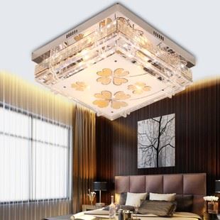 低压水晶灯 现代简约方形卧室餐厅书房客房水晶LED吸顶灯【82029】