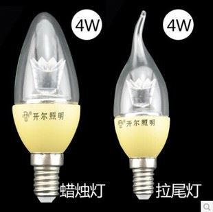 未分类 厂家直销上海开尔LED光源拉尾蜡烛灯泡 E14尖泡 4w5w超亮l