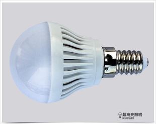 LED球泡灯 3W LED球泡灯E14 进口LED光源灯泡 进口透光罩LED灯