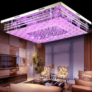 LED水晶灯 客厅灯长方形 现代简约水晶灯 led吸顶灯卧室灯具 淘宝一件代发