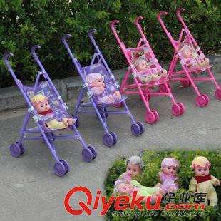 热销产品 2014新款 儿童益智过家家婴儿手推车配12寸娃娃 婴幼儿助学车