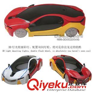 热销产品 小额批发厂家直销电动万向3D豪华宝马桥车带3D灯光音乐车模型