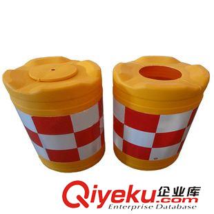 交通设施 交通 大号60*80圆形防撞桶 塑料隔离墩 水马 道路灌水灌沙分流桶
