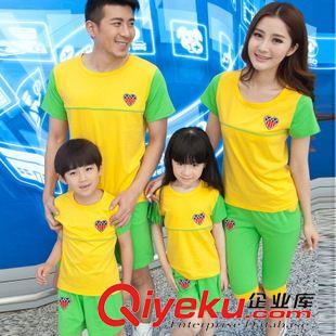 亲子装专区 亲子装夏季新款韩版情侣套装一家三口家庭装短袖T恤团购班服