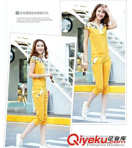 未分类 套装2015夏季新款套装短袖印花休闲套装韩版时尚运动装