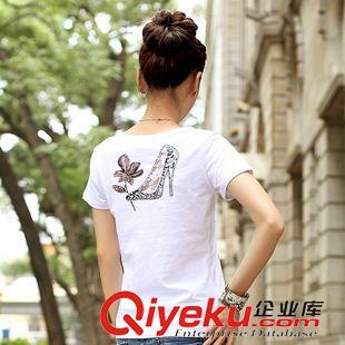 秋款T恤 实拍2015新款夏装韩版女装短袖T恤女修身显瘦大码女士纯棉T恤