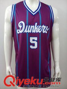 未分类 新款运动篮球服套装 蓝红间条V领篮球套装 男批发订购