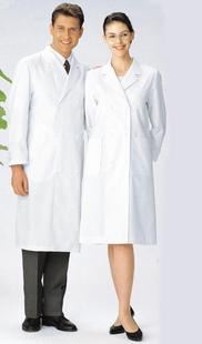 护士服 上海厂家专业生产涤卡长袖医用男女白大褂