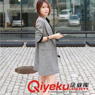小西装 2015秋装新款女装韩版中长款修身显瘦休闲小西服薄西装女外套