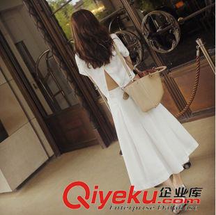 休闲运动套装 2015年夏季韩版新款露背上衣+半身长裙 两件套