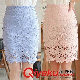 六月新款 2015春夏新款韩版女装高腰半身裙修身镂空蕾丝包臀打底短裙一步裙