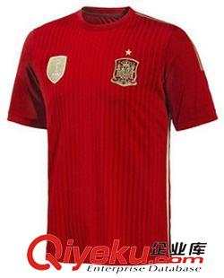泰版足球服 【yz优价】2014世界杯队服 西班牙国家队主场泰版球衣 短袖上衣