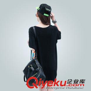 加厚T恤 厂家直销2015年韩版新夏季女装短袖宽松大码拼接蝙蝠袖个性T恤