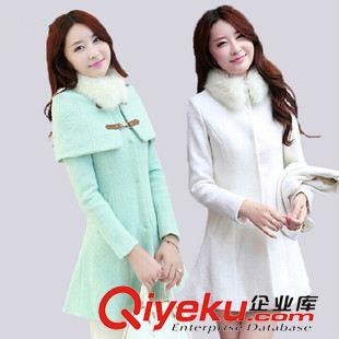 十二月冬季新款 秋冬季新款韩版女装披肩毛呢外套 中长款修身甜美呢子大衣