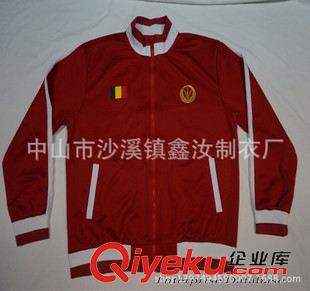 运动套装 外贸运动套装加工定做 加厚红色休闲套装订制 长袖长裤套装加工