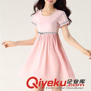 大码女装 2015夏季新款韩版大码女装修身雪纺连衣裙